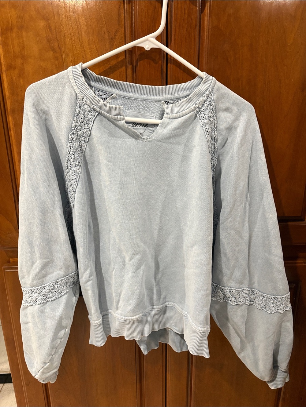 Aerie light blue lace pullover
